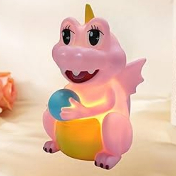 Baby Dragon Nightlight: 7 Colors, Touch or Remote Control by Dreamscape Design - Picture 4 of 7